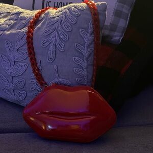 Betsy Johnson NWOT Red Lip-Shaped Women's Bag